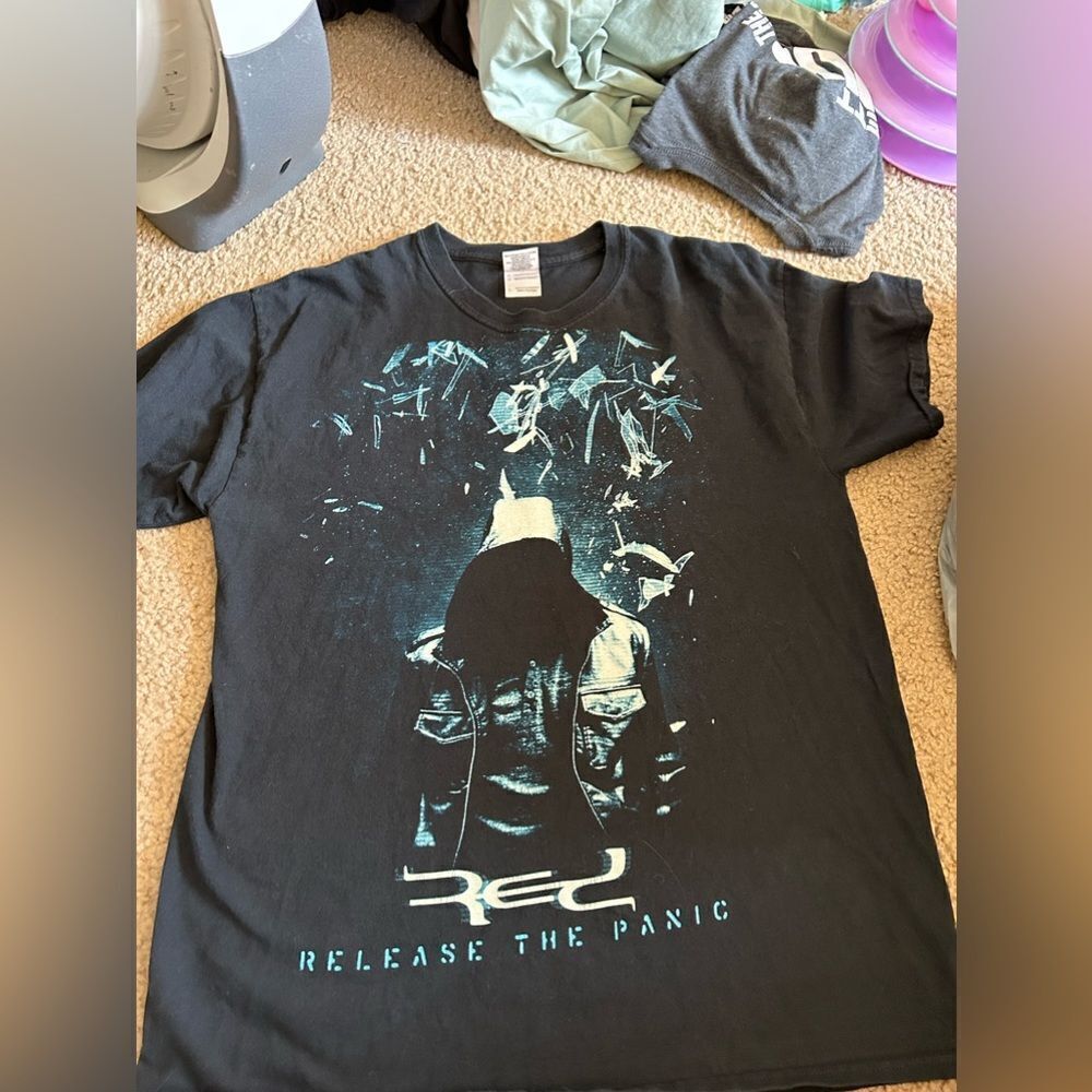 Red Release the Panic Band Tshirt